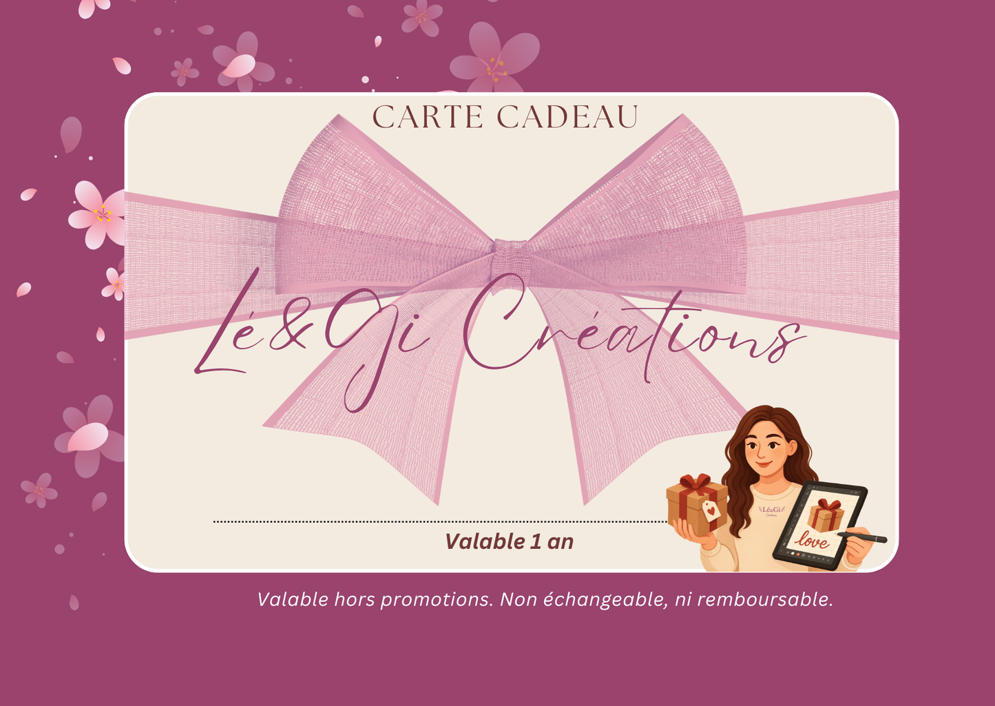 Carte Cadeau Le&Gi Créations
