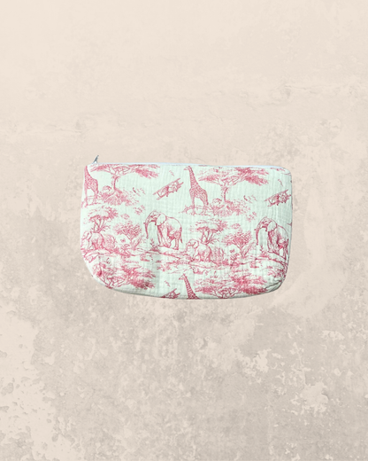 Trousse de toilette en gaze de coton Safari
